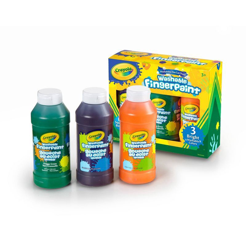slide 4 of 4, Crayola Washable Fingerpaint Secondary, 3 ct; 8 oz