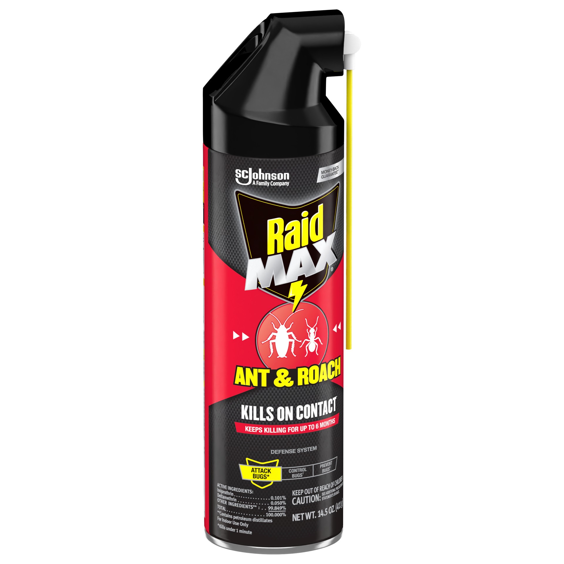 slide 3 of 5, Raid Max Ant and Roach Killer Bug Spray - 14.5oz, 14.5 oz