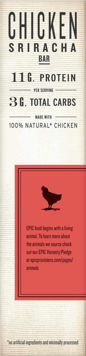 slide 3 of 14, EPIC Protein Bars, Chicken Sriracha, Keto and Paleo Friendly, 1.3 oz, 4 ct, 4 ct