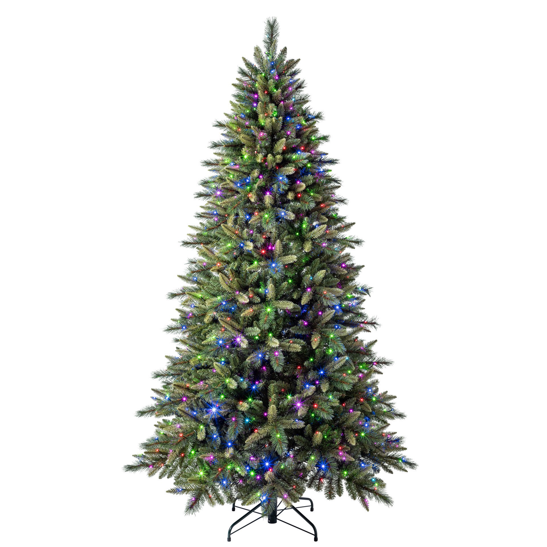 slide 8 of 11, 7.5ft. Pre-Lit Glendale Spruce Artificial Christmas Tree, Lumadazzle Color Changing Led Lights By Ashland, 7.5 ft