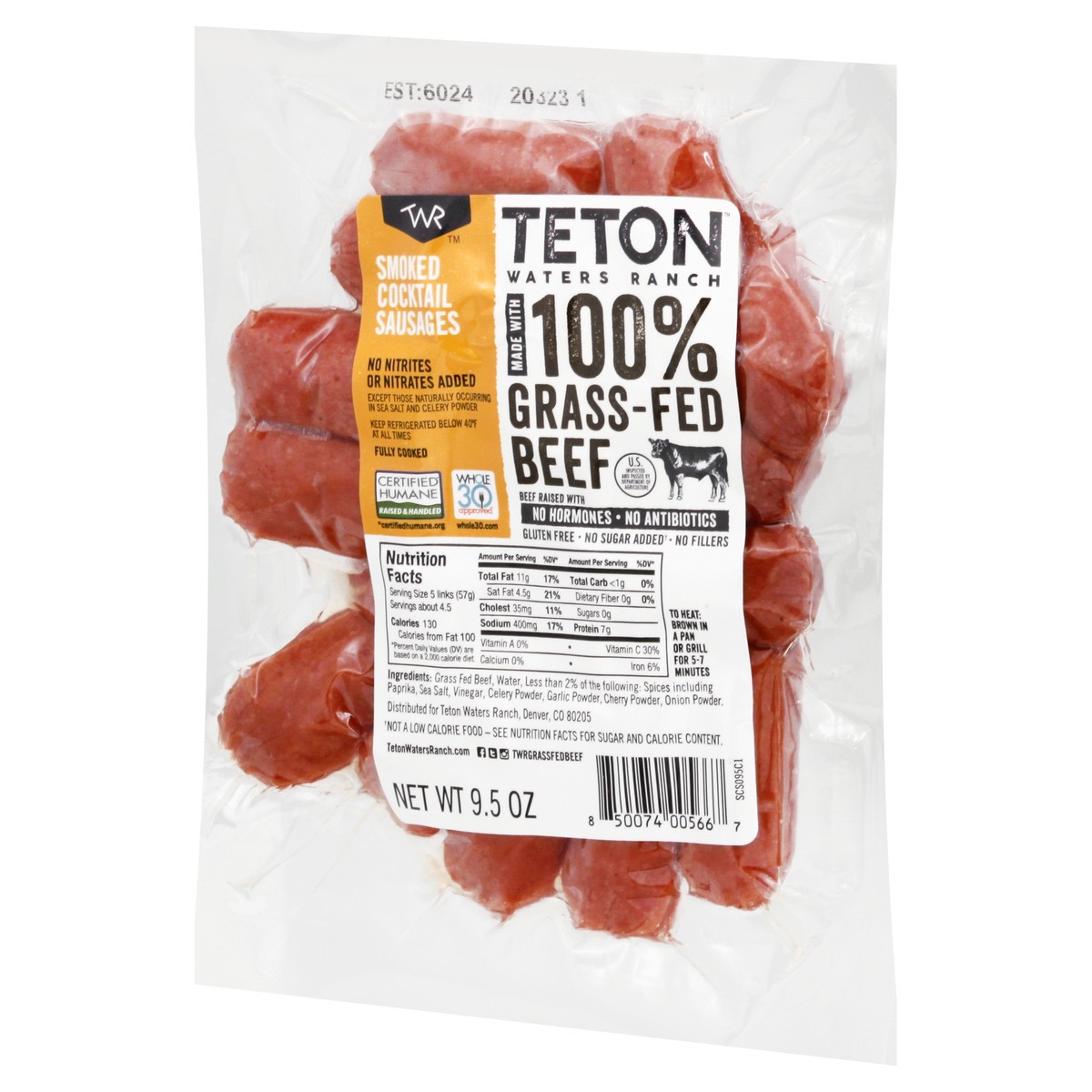 slide 3 of 9, Teton Waters Ranch Smoked Beef Cocktail Franks, 9.5 oz