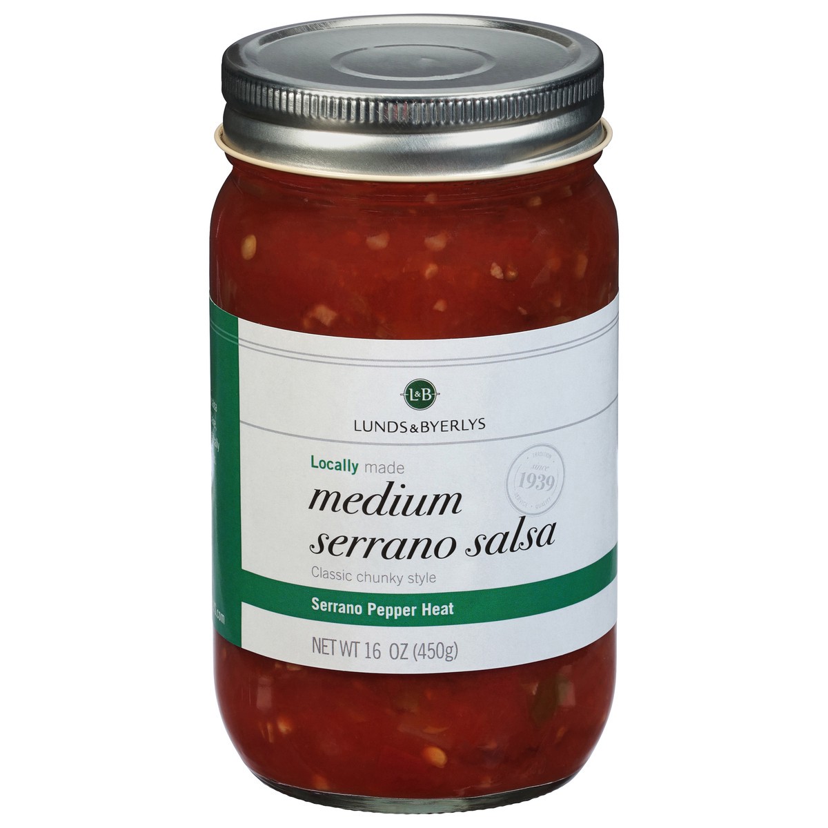 slide 1 of 9, Lunds & Byerlys Medium Serrano Salsa 16 oz, 16 oz