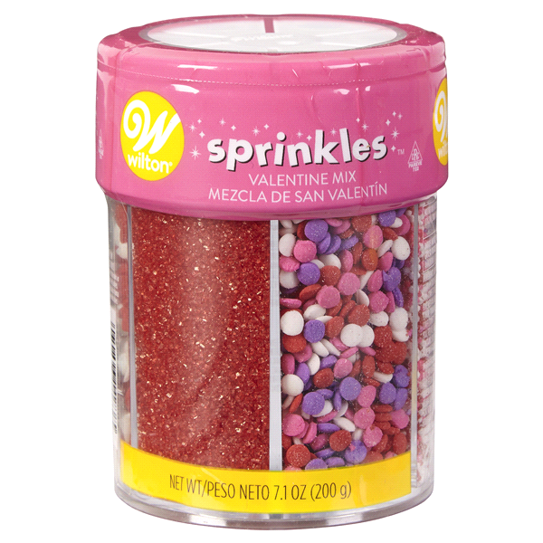 slide 1 of 1, Wilton Valentine's Day Mix Sprinkle Assortment, 7.1 oz