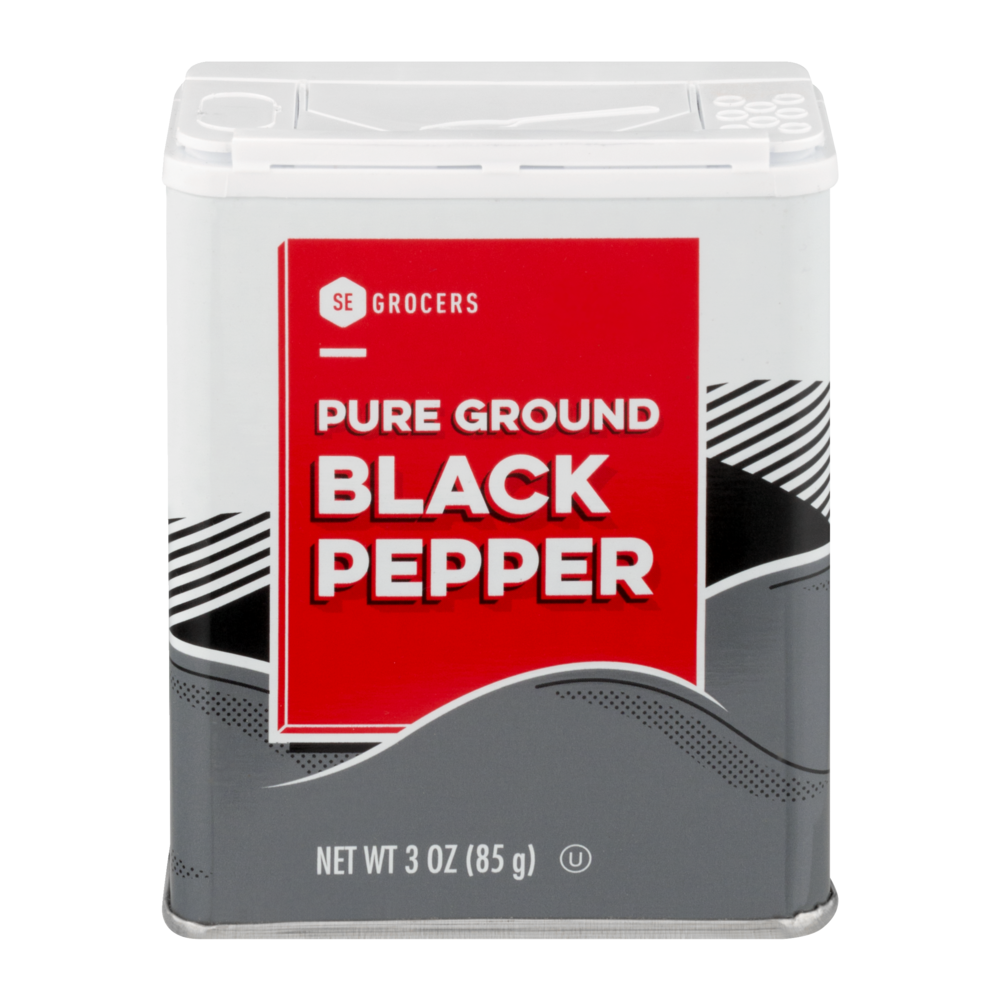 slide 1 of 1, SE Grocers Black Pepper, 3 oz