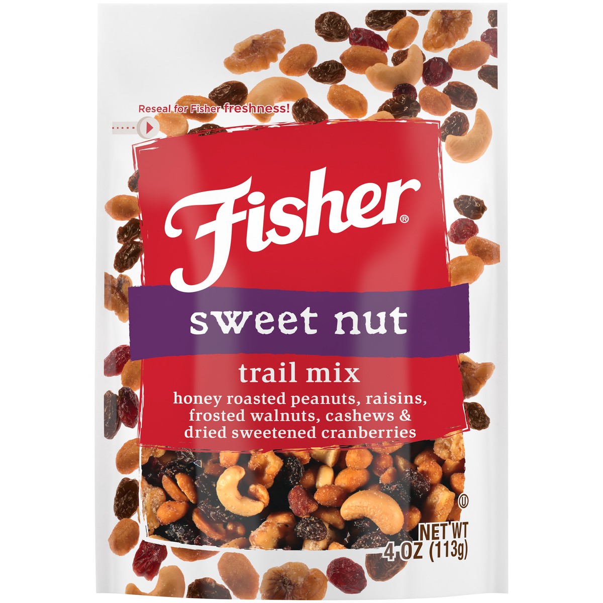 slide 1 of 14, Fisher Trail Mix Sweet, 4 oz