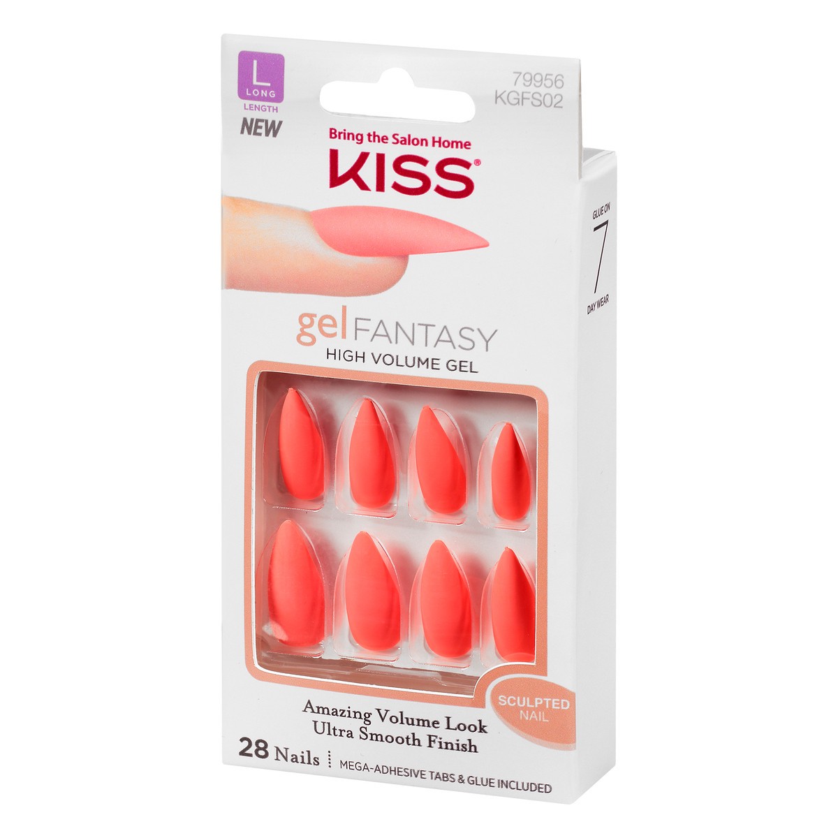 slide 8 of 11, Kiss Gel Fantasy Long Length Nails 28 ea, 1 ct