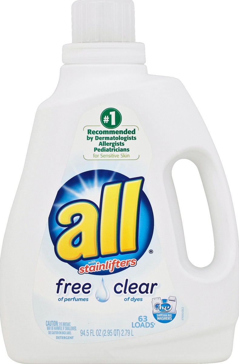 slide 2 of 2, All Laundry Detergent 63 Loads, 94.5 fl oz