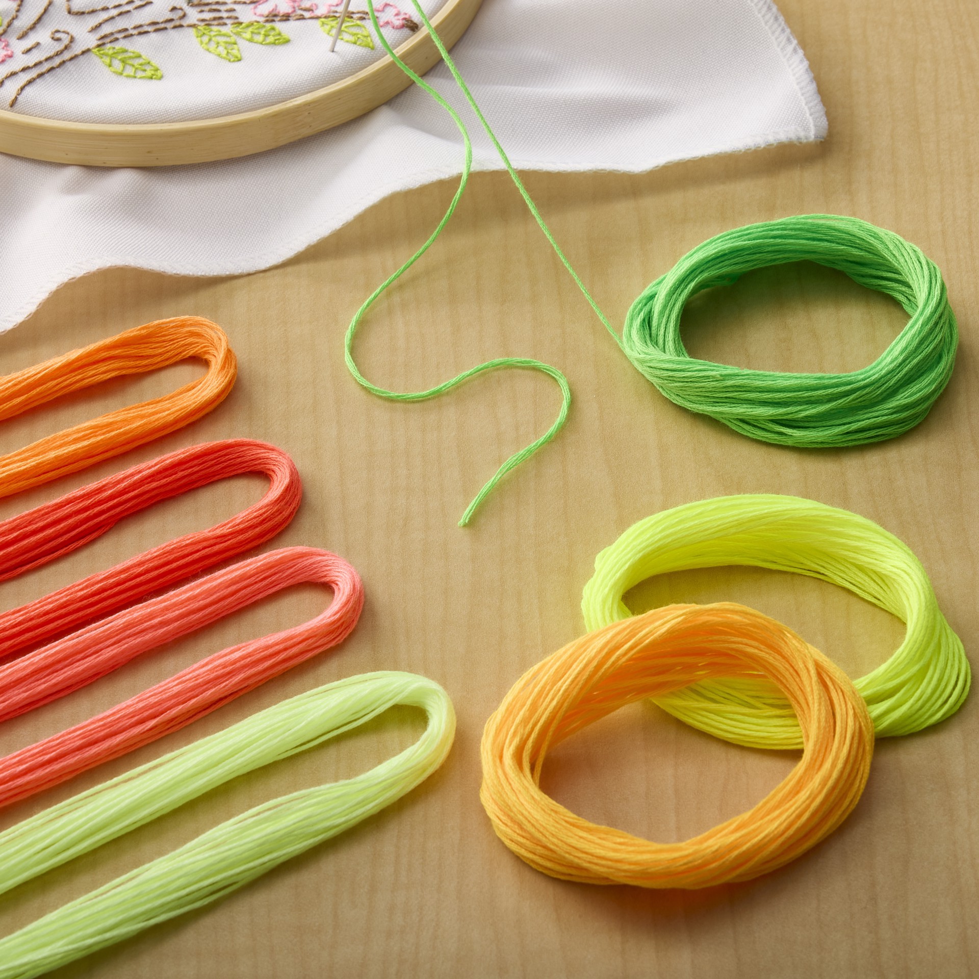 slide 2 of 3, Neon Embroidery Floss By Loops & Threads, 8.75 yd