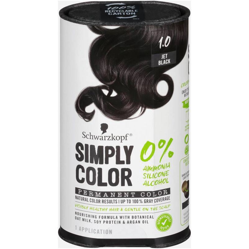 slide 4 of 5, Schwarzkopf Permanent Hair Color - 1.0 Jet Black - 5.7 fl oz, 5.7 fl oz