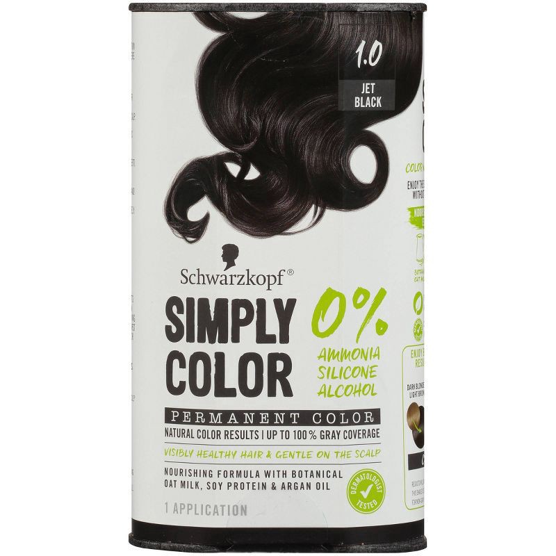 slide 1 of 5, Schwarzkopf Permanent Hair Color - 1.0 Jet Black - 5.7 fl oz, 5.7 fl oz