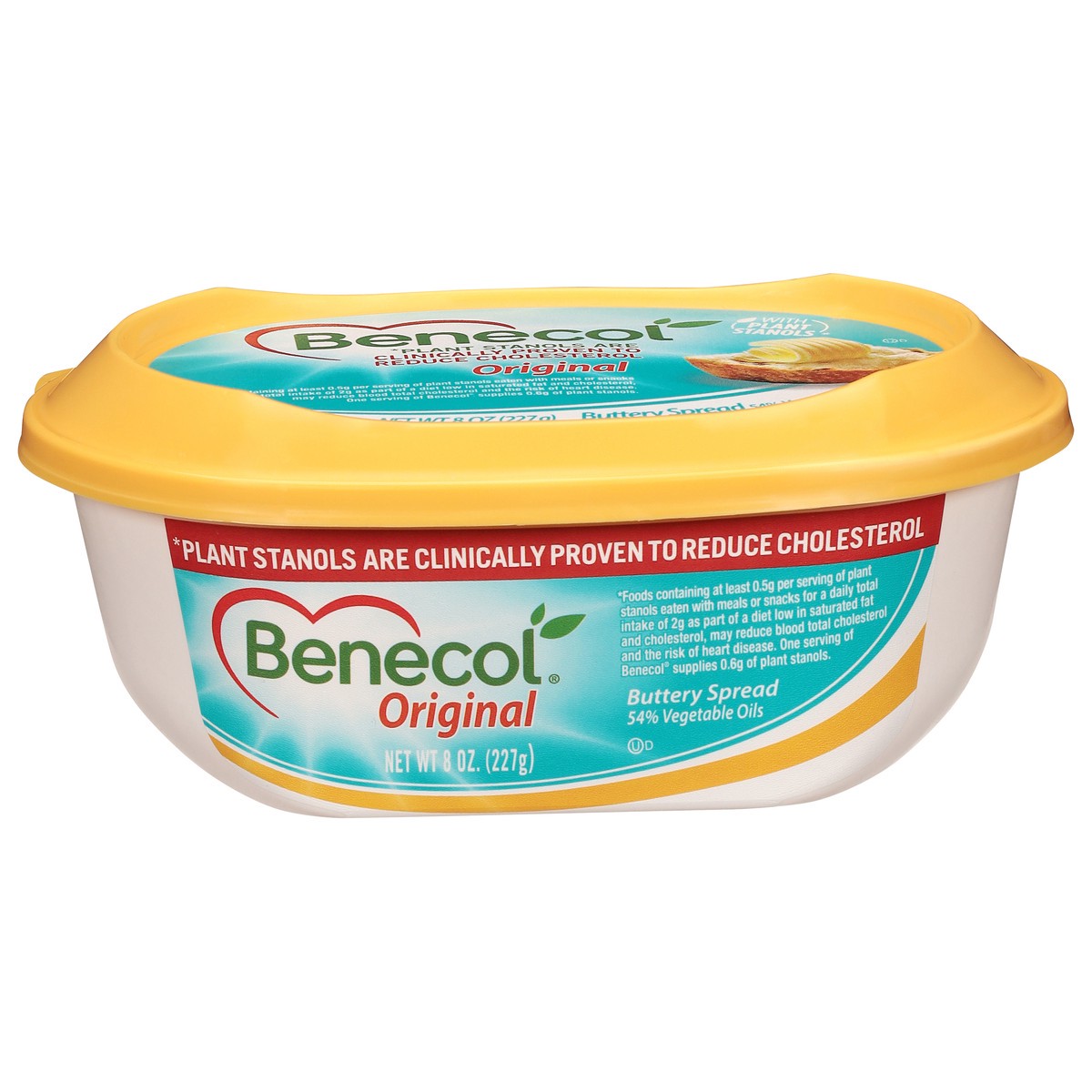 slide 1 of 9, Benecol Original 54% Vegetable Oils Buttery Spread 8 oz, 8 oz