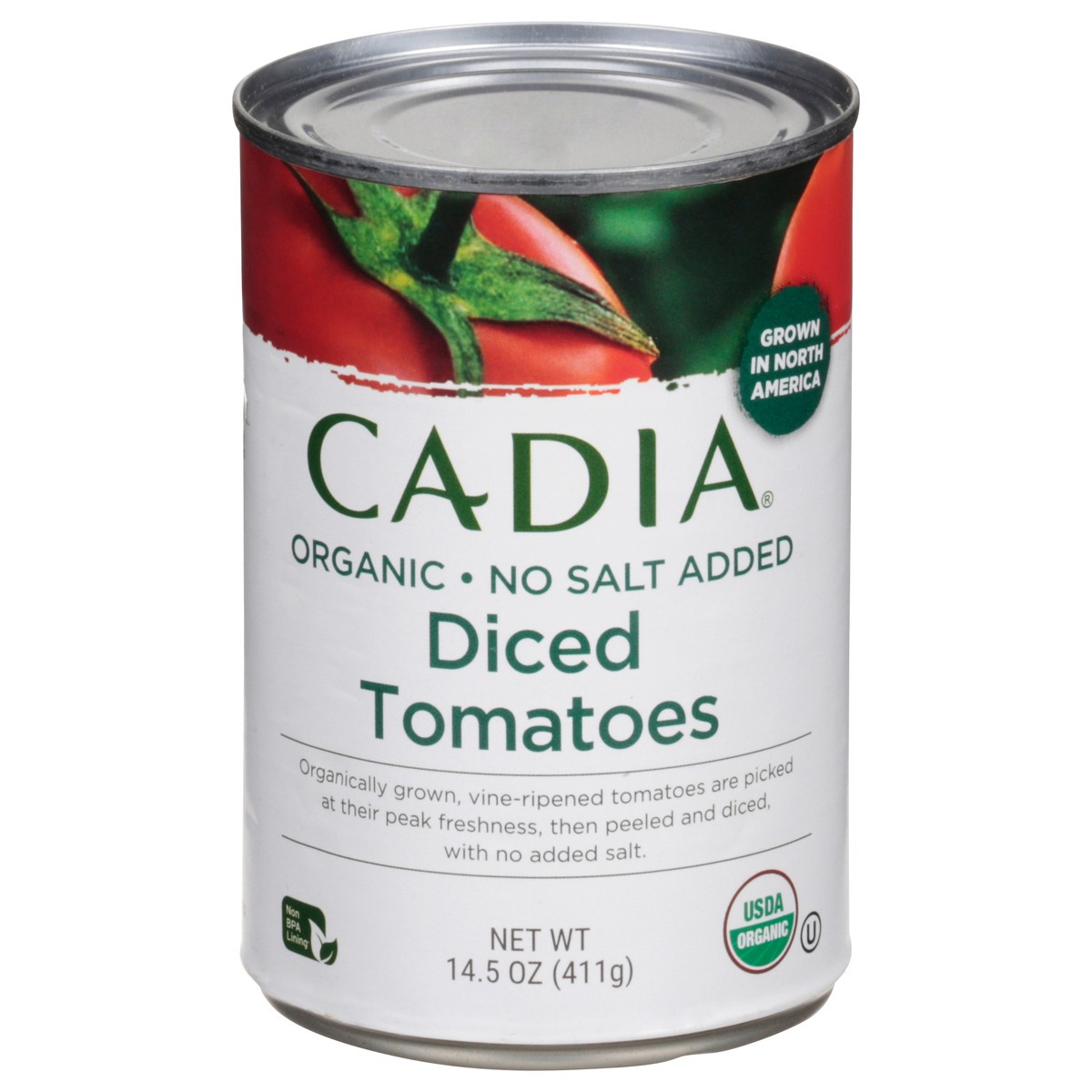 slide 12 of 13, Cadia Diced Organic No Salt Added Tomatoes 14.5 oz, 14.5 oz