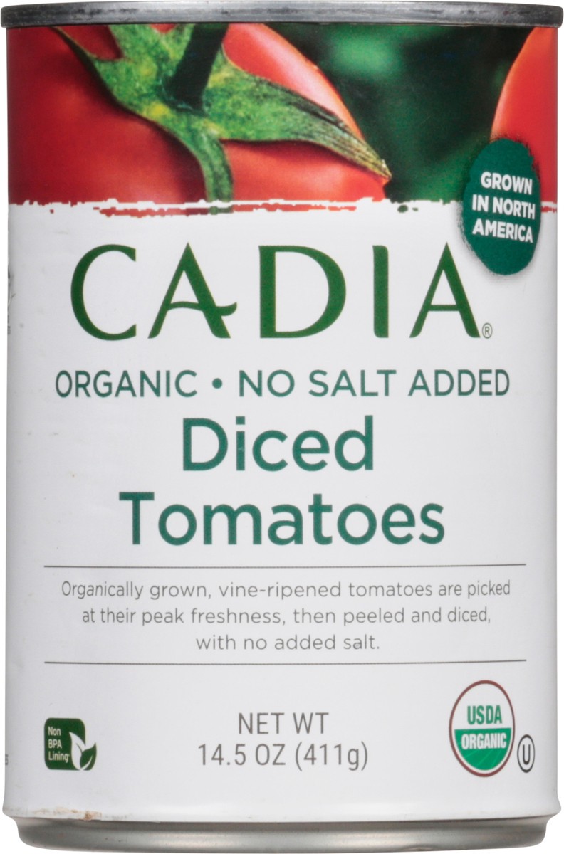 slide 7 of 13, Cadia Diced Organic No Salt Added Tomatoes 14.5 oz, 14.5 oz