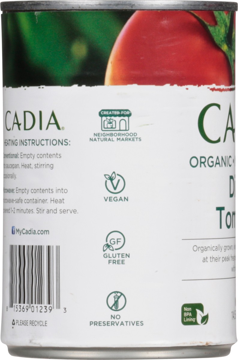 slide 8 of 13, Cadia Diced Organic No Salt Added Tomatoes 14.5 oz, 14.5 oz