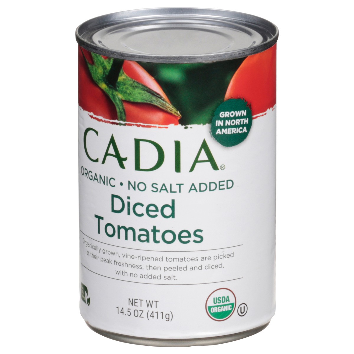 slide 9 of 13, Cadia Diced Organic No Salt Added Tomatoes 14.5 oz, 14.5 oz