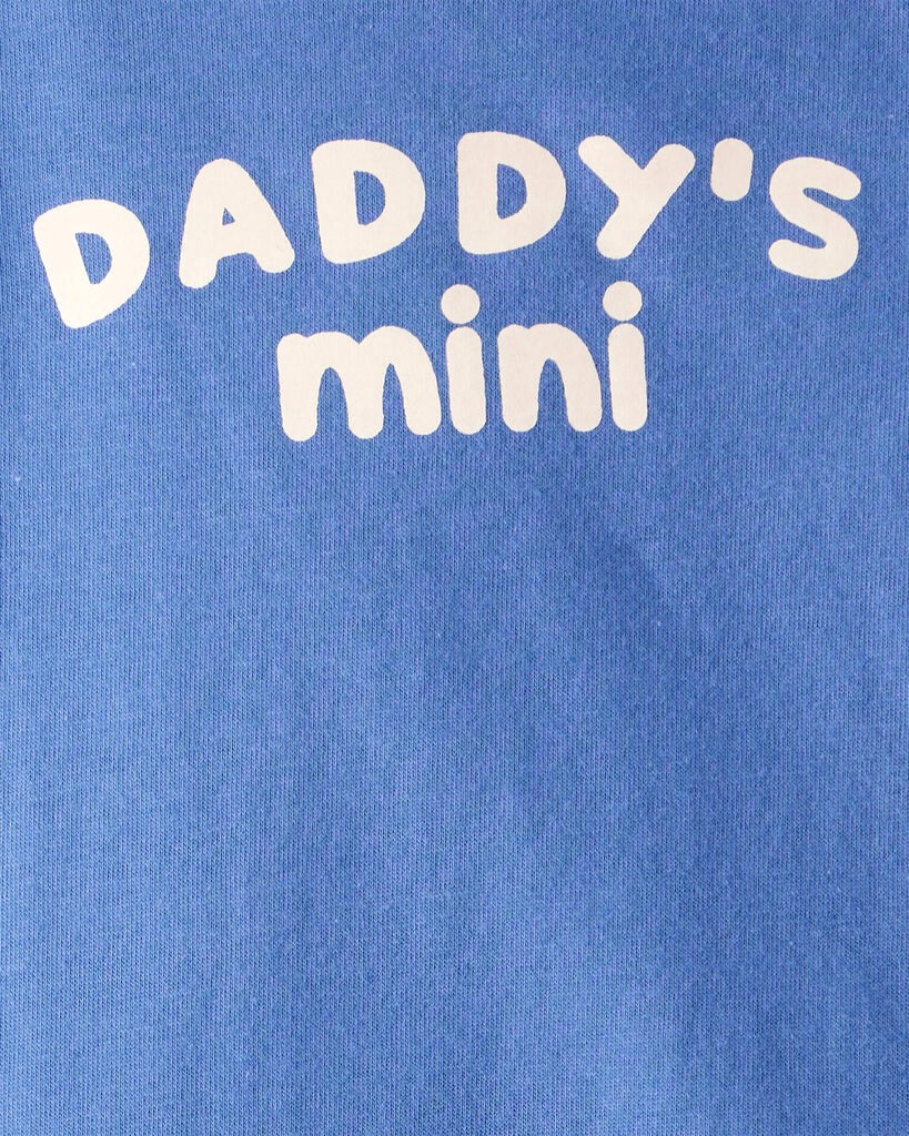 slide 2 of 2, Carter's Carters Baby Boy "Daddy's Mini" Cotton Long-Sleeve Graphic Bodysuit - Blue Blue NB, 1 ct