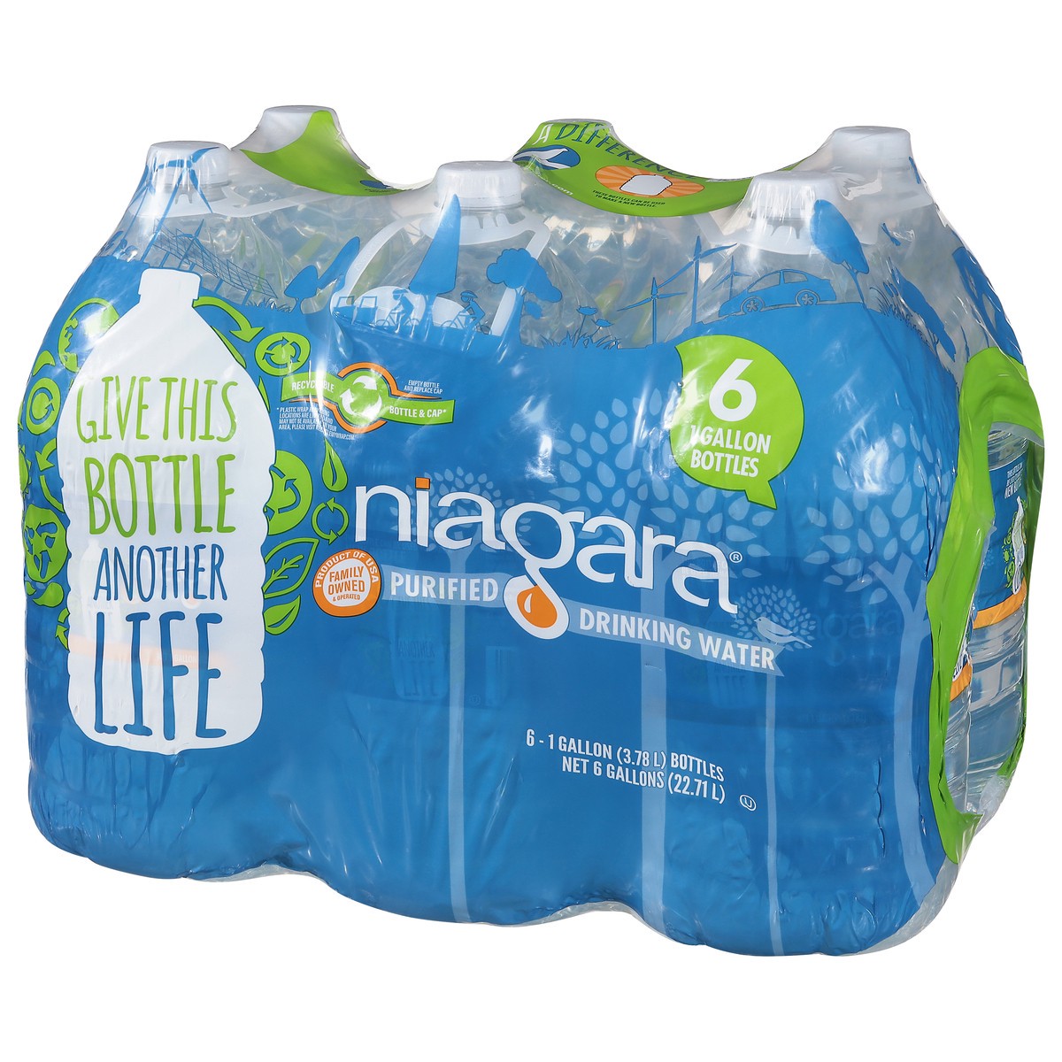 slide 8 of 9, Niagara Purified Drinking Water - 1 Gallon (6 pack), 1 gal