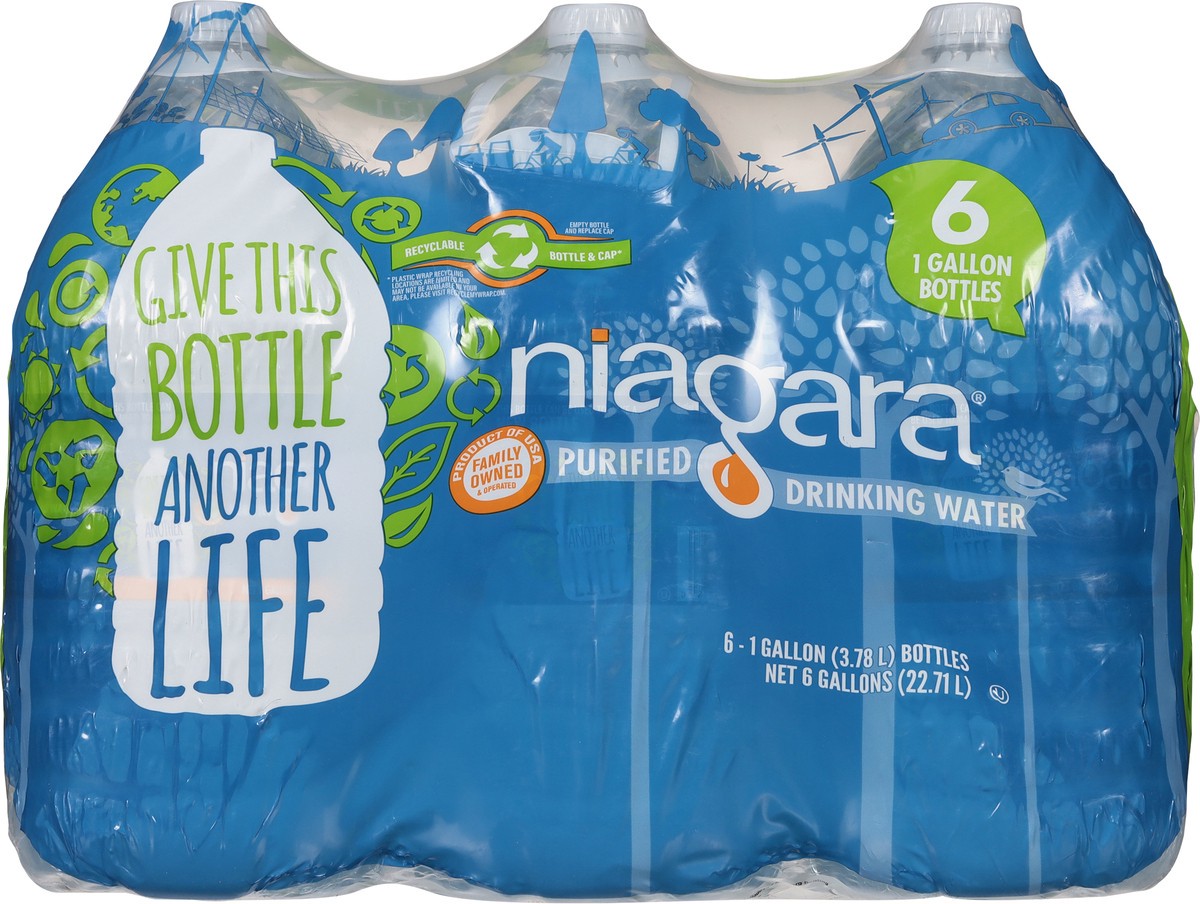 slide 4 of 9, Niagara Purified Drinking Water - 1 Gallon (6 pack), 1 gal