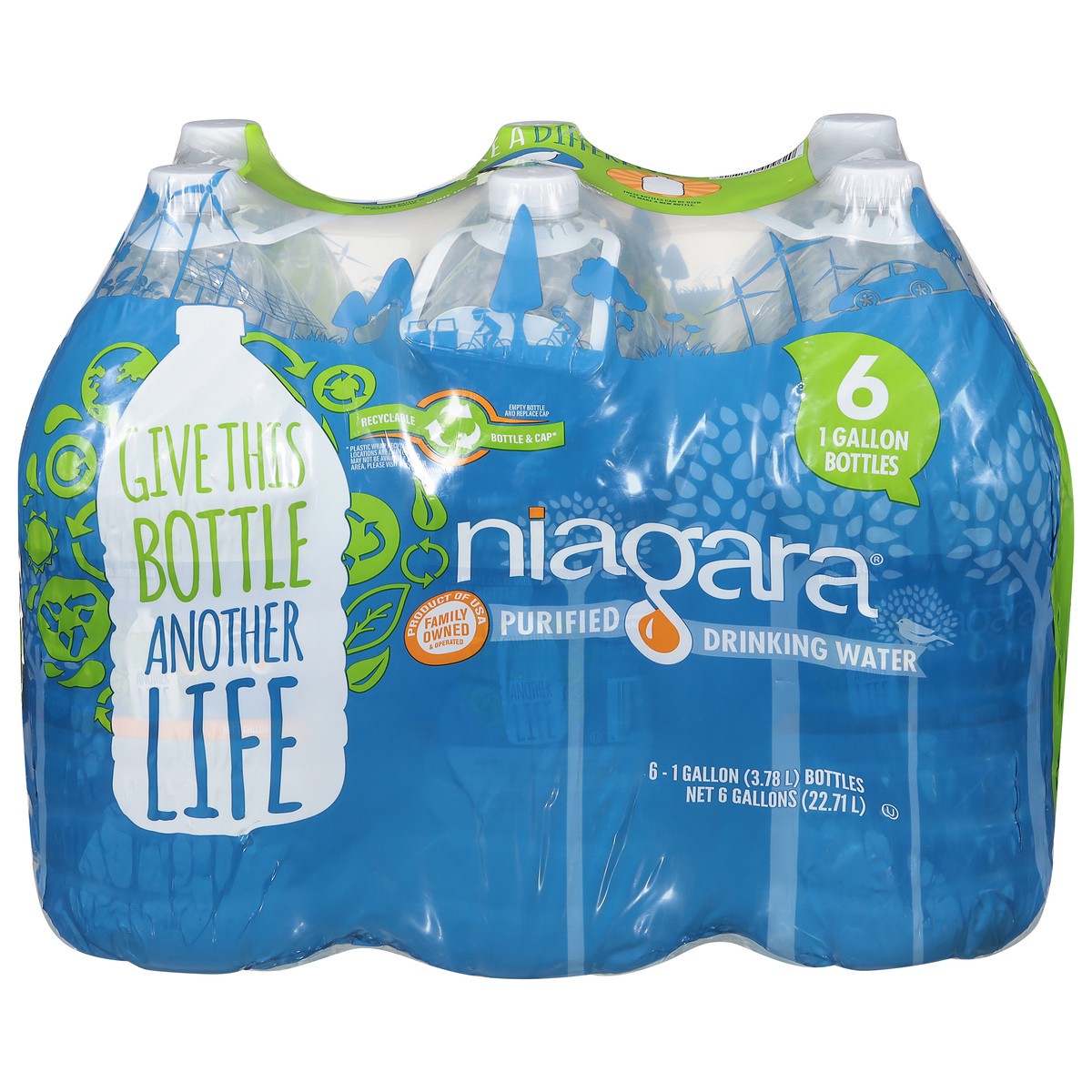 slide 3 of 9, Niagara Purified Drinking Water - 1 Gallon (6 pack), 1 gal