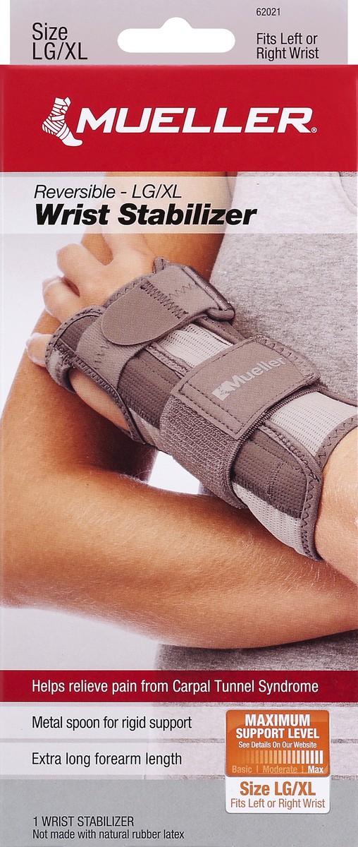 slide 4 of 4, Mueller Large/Extra Large Maximum Reversible Wrist Stabilizer 1 ea Box, 1 ea