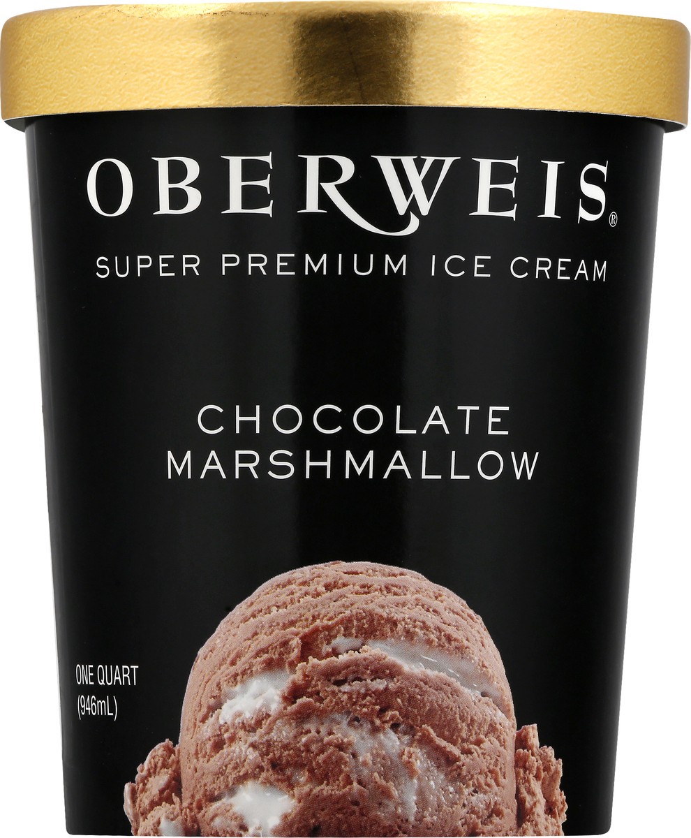slide 9 of 10, Oberweis Chocolate Marshmallow Ice Cream, 32 oz