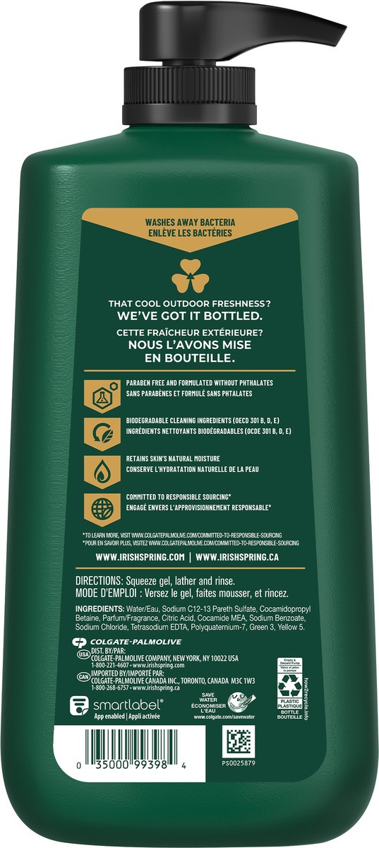 slide 4 of 8, Irish Spring Original Clean Body Wash for Men, 30 Oz Pump, 30 fl oz