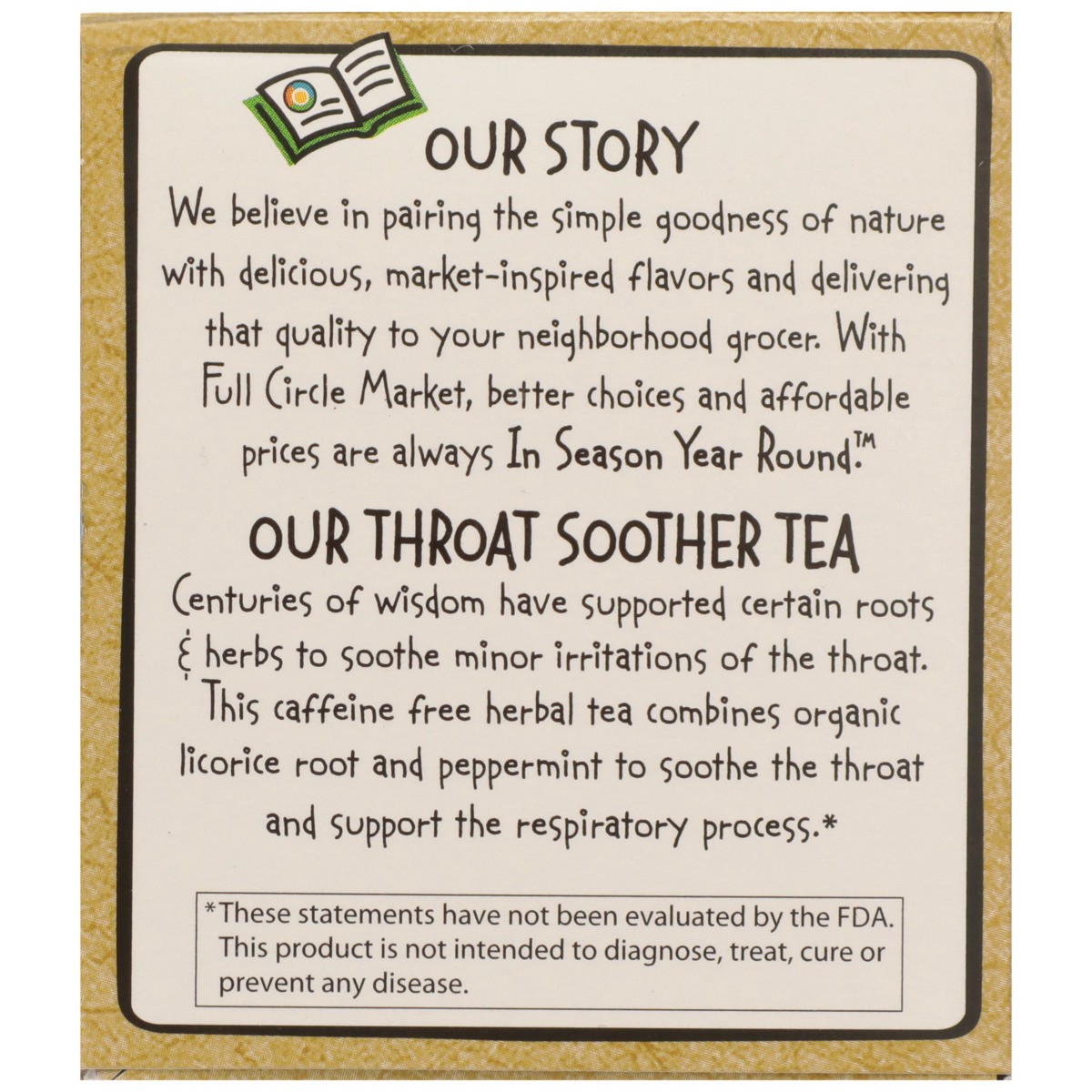 slide 6 of 13, Full Circle Market Tea Bags Throat Soother - 1.13 oz, 16 ct