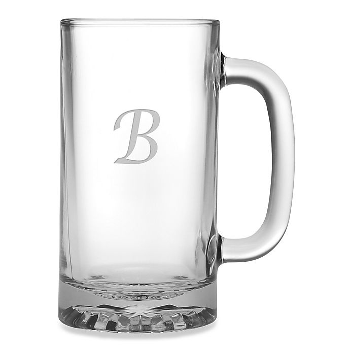 slide 1 of 1, Susquehanna Glass Monogrammed Script Letter B'' Beer Mugs'', 4 ct