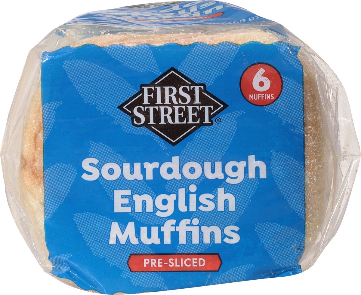 slide 2 of 13, First Street Sourdough English Muffin, 13 oz