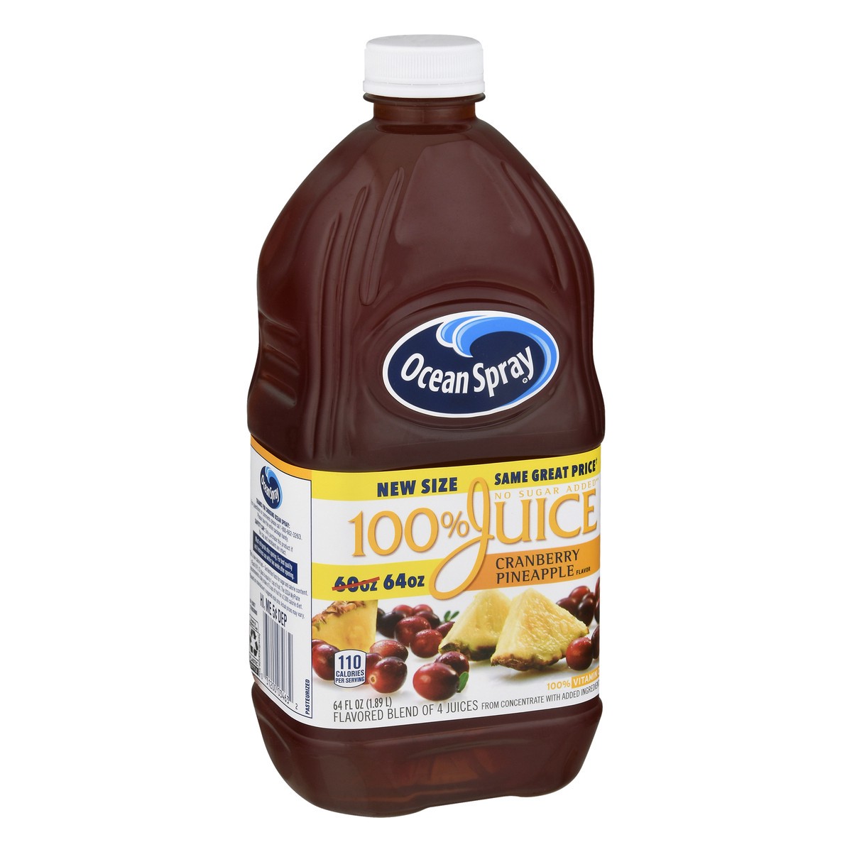 slide 13 of 13, Ocean Spray Cranberry Pineapple Flavor 100% Juice 64 oz, 64 oz