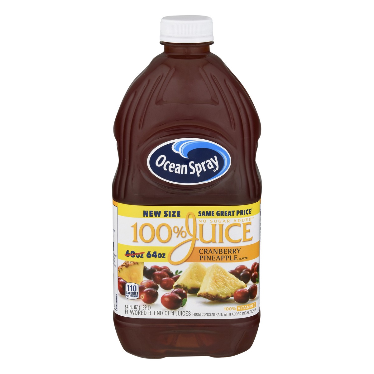 slide 1 of 13, Ocean Spray Cranberry Pineapple Flavor 100% Juice 64 oz, 64 oz