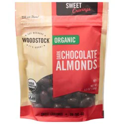 Woodstock Organic Dark Chocolate Almonds 6.5 oz