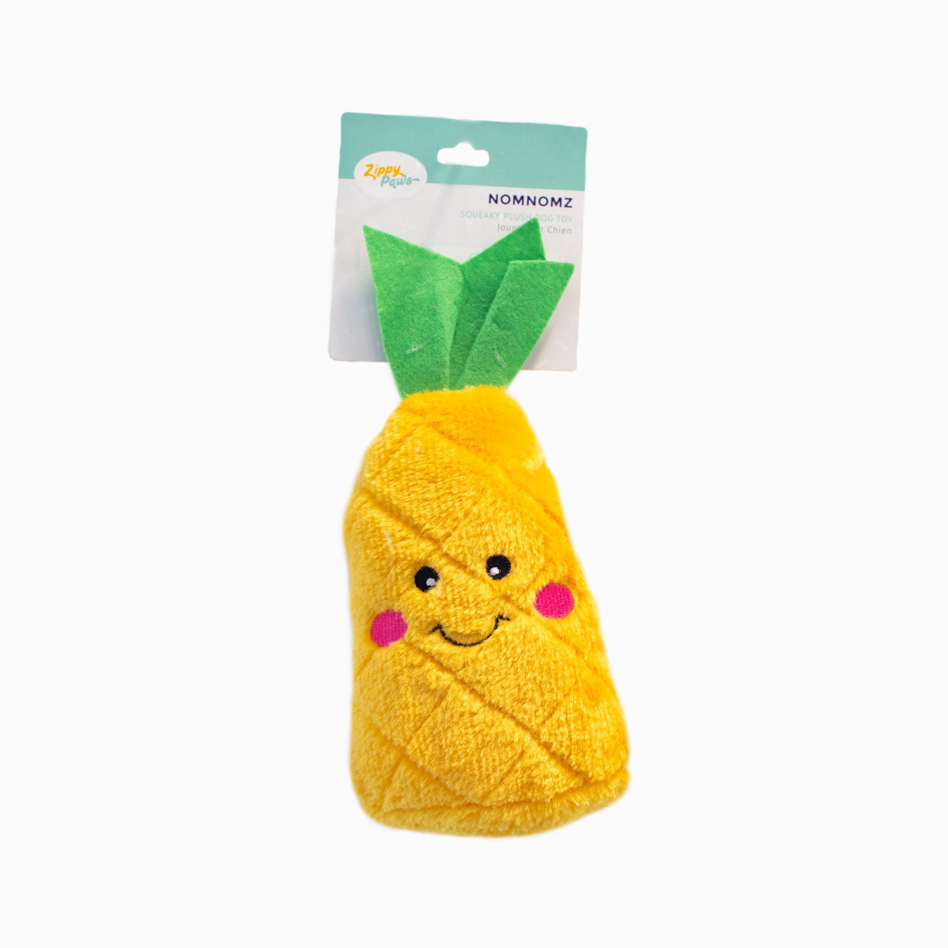 slide 1 of 1, Zippy Paws Nom-nomz Pineapple Dog Toy, 1 ct