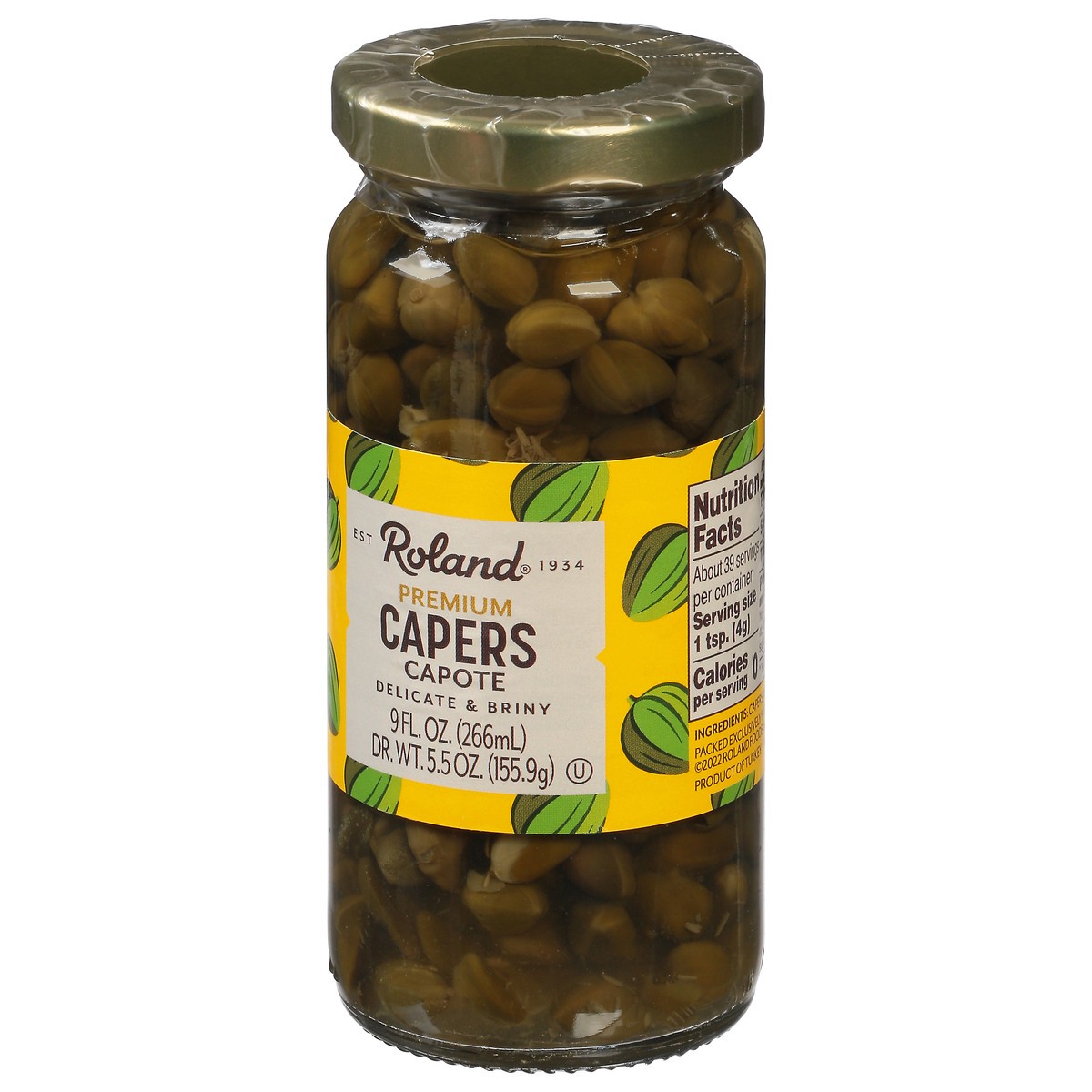 slide 7 of 9, Roland Premium Capote Capers Pickles 9 fl oz, 9 fl oz