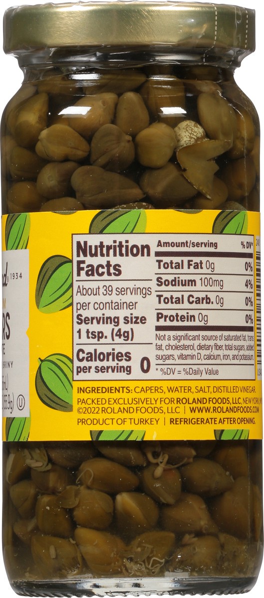 slide 9 of 9, Roland Premium Capote Capers Pickles 9 fl oz, 9 fl oz