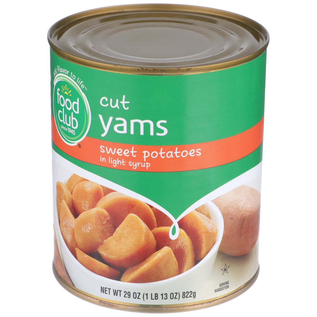 slide 8 of 9, Food Club Cut Yams Sweet Potatoes in Light Syrup 29 oz, 29 oz