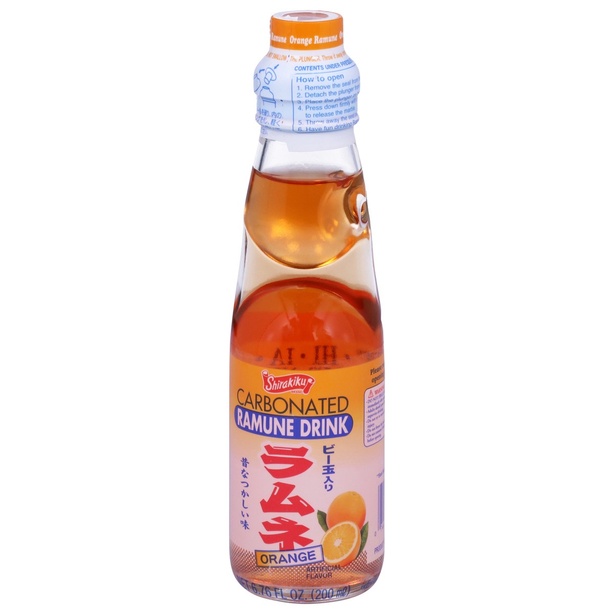 slide 7 of 12, Shirakiku Ramune Drink Orange, 6.76 oz