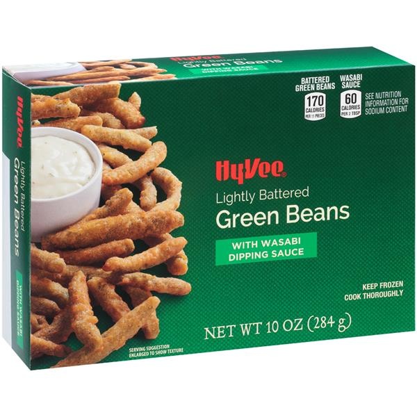 slide 1 of 1, Hy-Vee Breaded Green Beans, 10 oz