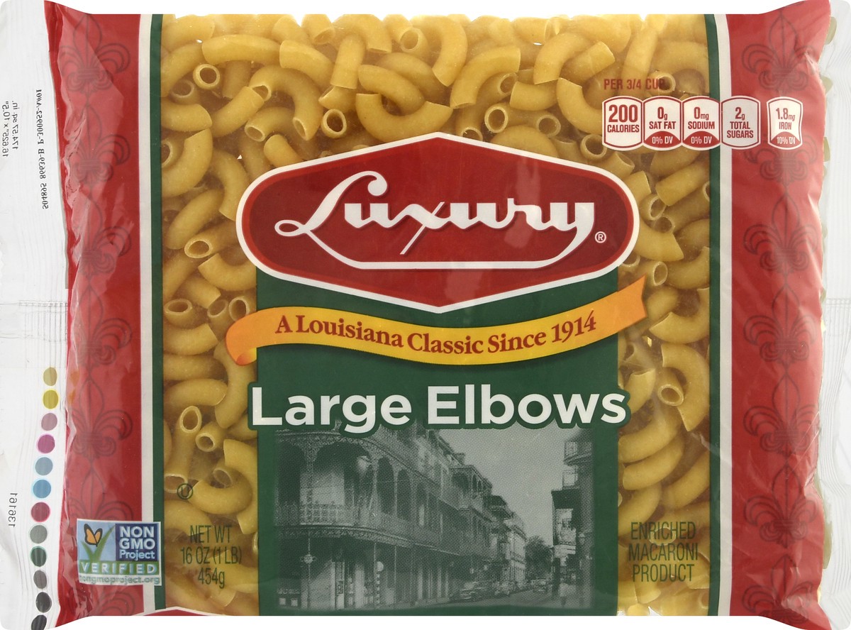 slide 4 of 10, Luxury Large Elbows 16 oz, 16 oz