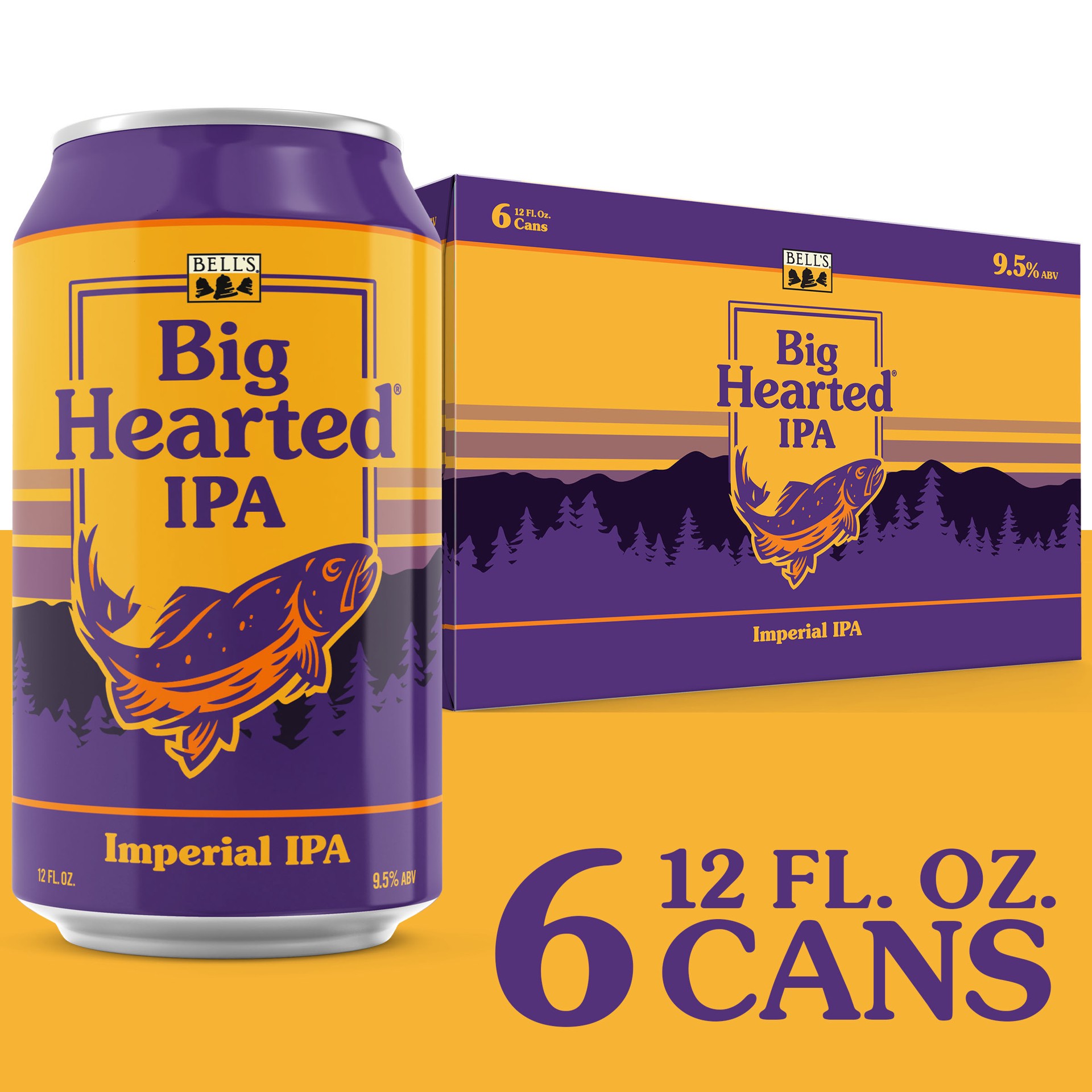 slide 1 of 4, Bell's Big Hearted IPA Beer, 6 Pack, 12 fl oz Cans, 6 ct; 12 oz