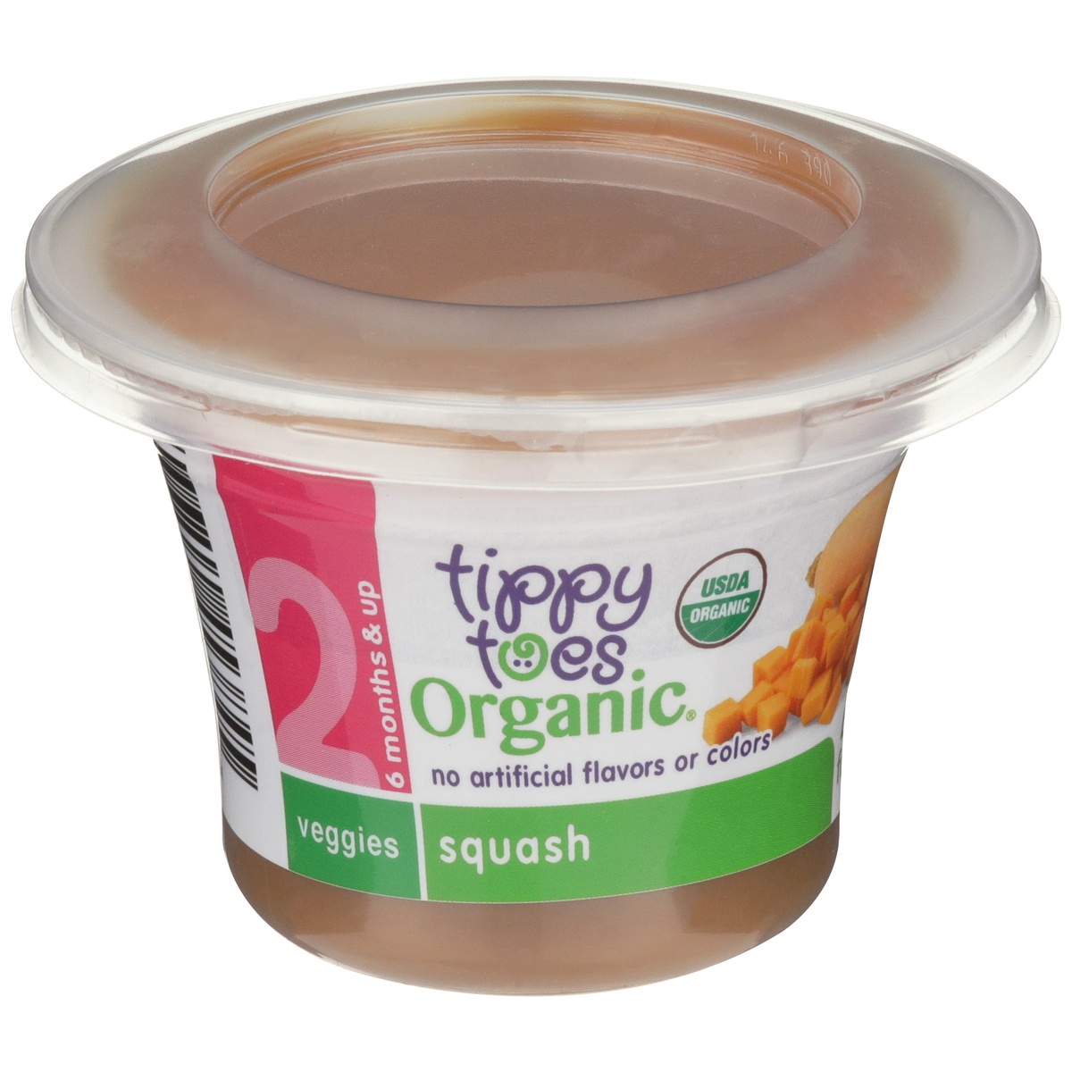 slide 1 of 1, Tippy Toes Squash Organic Baby Food, 4 oz