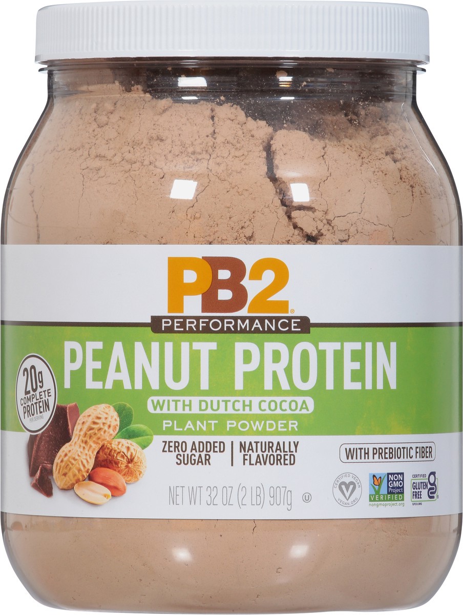 slide 3 of 9, PB2 Performance Zero Added Sugar Peanut Protein with Dutch Cocoa 32 oz, 32 oz