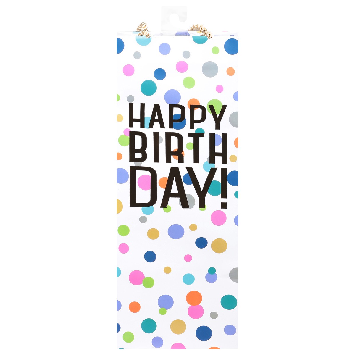 slide 3 of 12, Caspari Happy Birthday Confetti Bottle Bag 1 ea, 1 ea