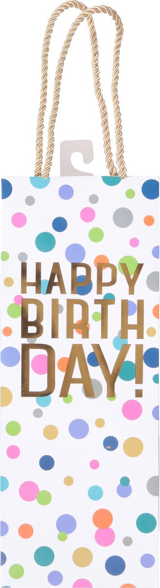 slide 8 of 12, Caspari Happy Birthday Confetti Bottle Bag 1 ea, 1 ea