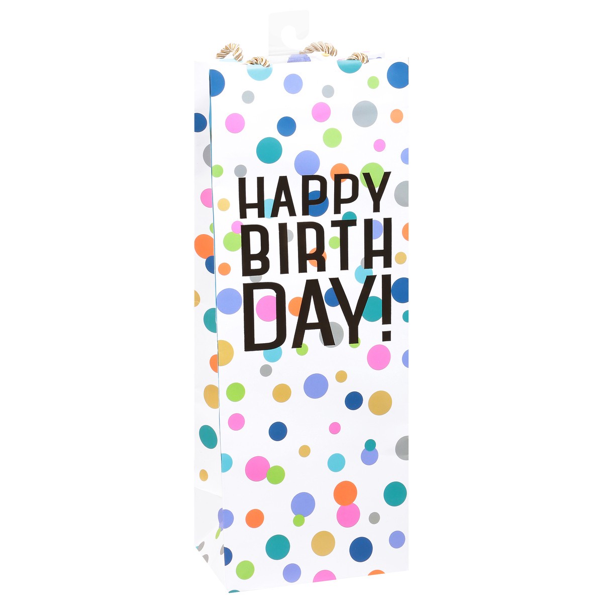 slide 5 of 12, Caspari Happy Birthday Confetti Bottle Bag 1 ea, 1 ea