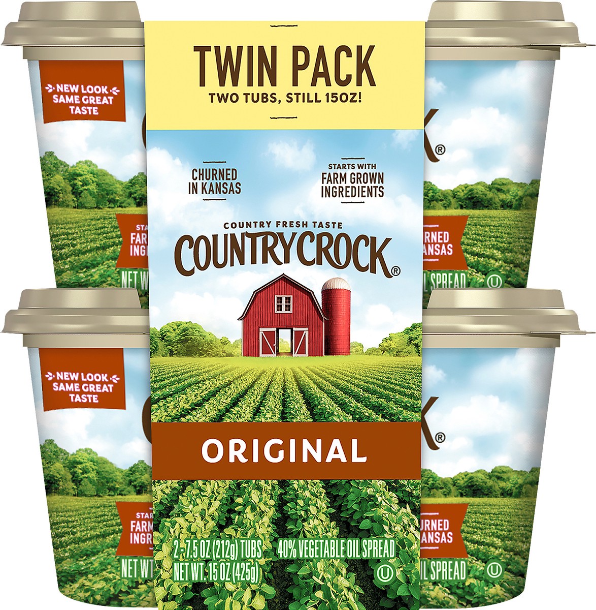 slide 2 of 12, Country Crock Blend Butr/Marg Tub, 15 oz