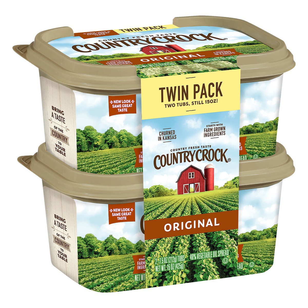 slide 4 of 12, Country Crock Blend Butr/Marg Tub, 15 oz