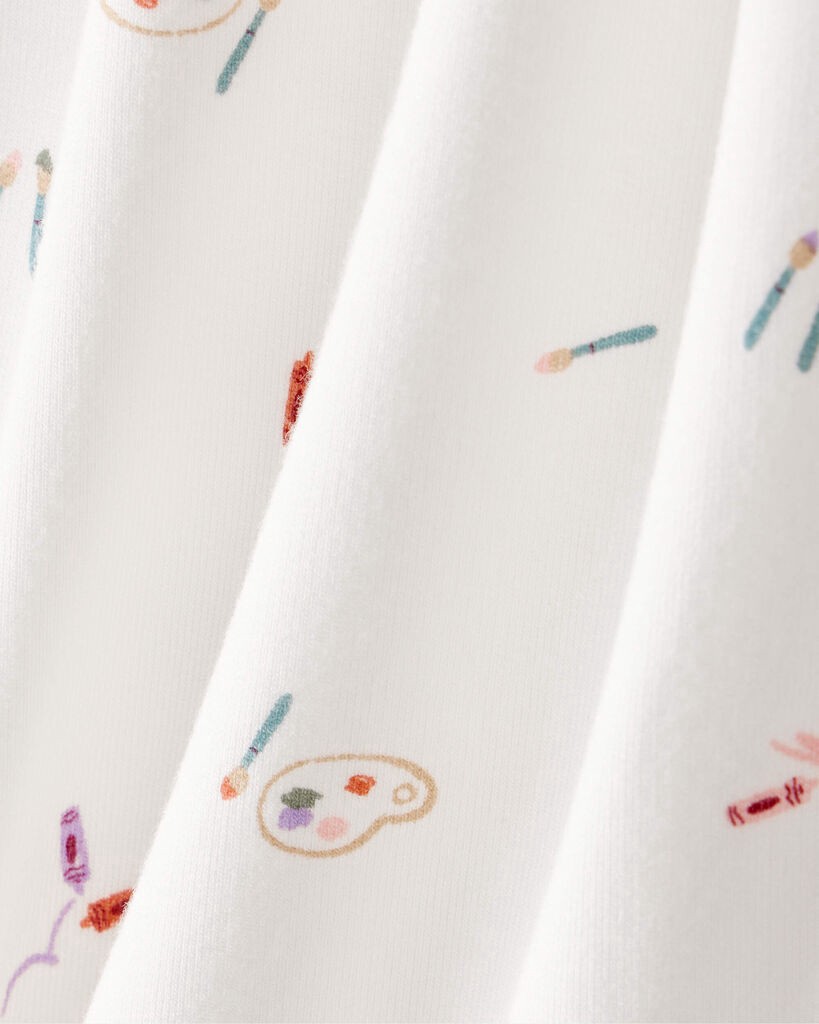 slide 2 of 4, Carter's Carters Baby Girl Paint Print PurelySoft Long-Sleeve Tee & Pant Set - Ivory Ivory 24M, 1 ct