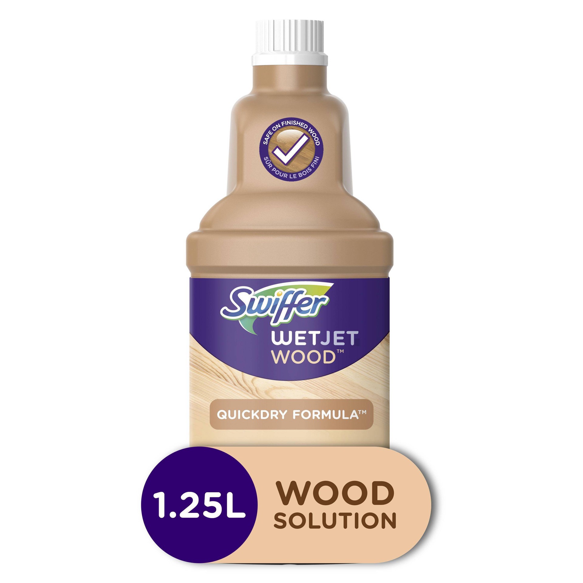 slide 1 of 1, Swiffer WetJet Multi-Purpose Floor Cleaner Solution Refill Wood, 1.25 liter