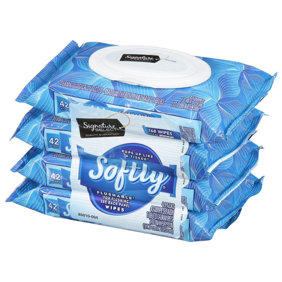 slide 6 of 9, Signature Select Softly Flushable Wipes 4 ea, 4 ct